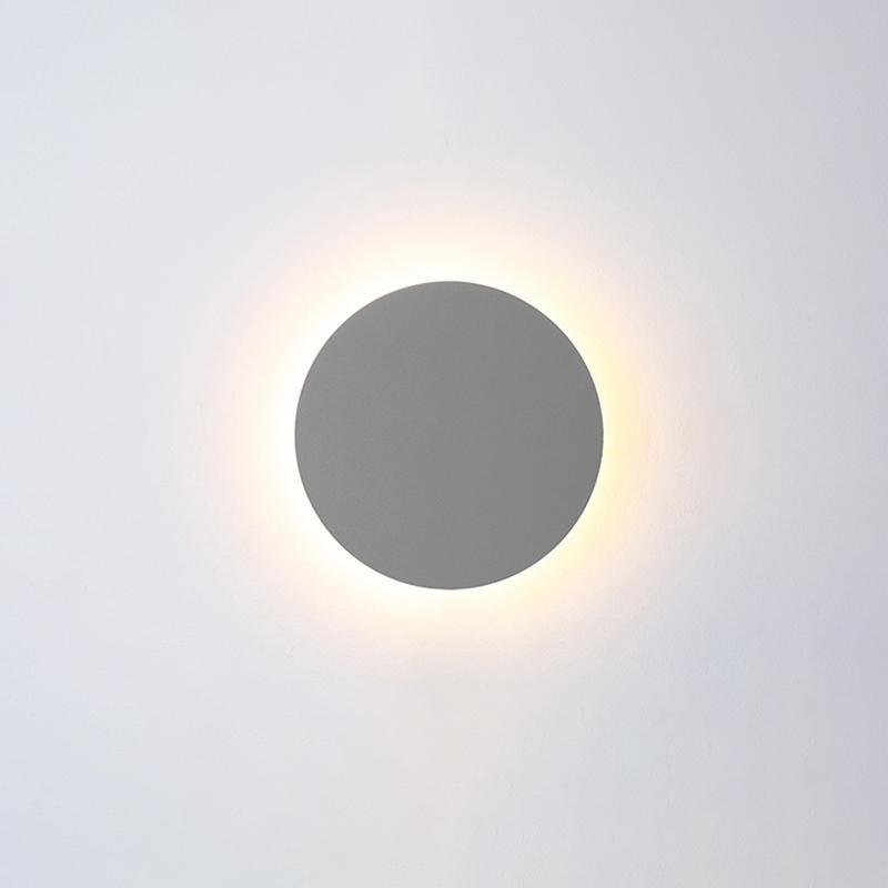 Luz de Parede Exterior Plana, Arandela Quadrada e Redonda Vanessa em Alumínio