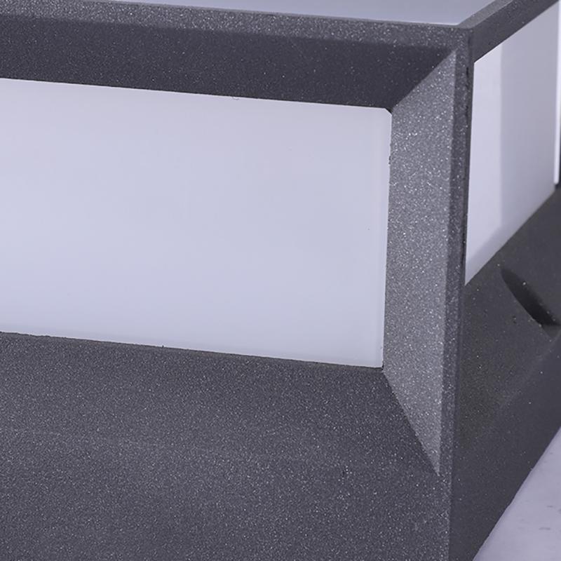 Lampe extérieure carrée Una en aluminium, lanterne solaire ou câblée LED  