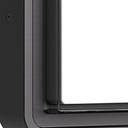 Arandela Exterior Quadrada em Alumínio Preto, LED Branco Quente 12W