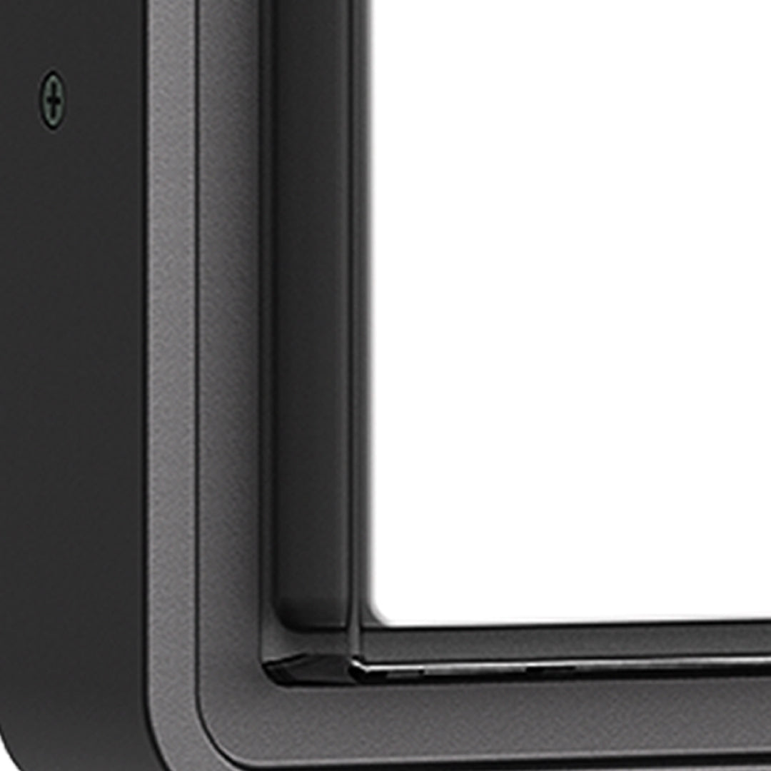 Arandela Exterior Quadrada em Alumínio Preto, LED Branco Quente 12W