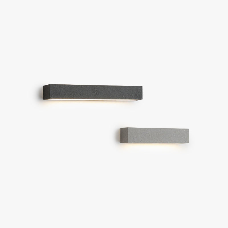 Applique murale extérieure en ciment avec lumière LED chaude, style Arisha