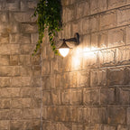 Luz de Parede Exterior LED Estilo Vintage, Alumínio Fundido, Acabamento Café