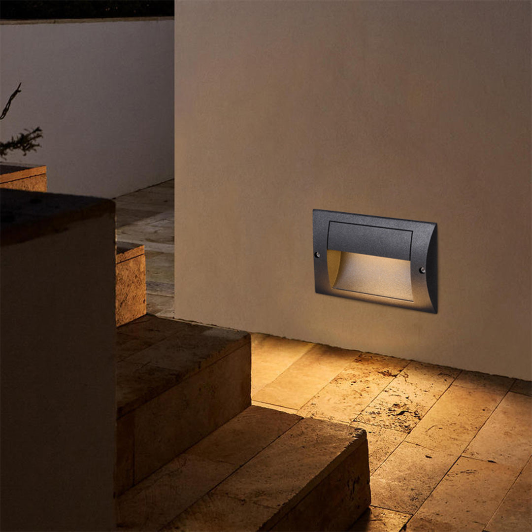 Luz LED de Passo em Alumínio para Montagem Embutida Harre para Decks Exteriores