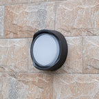 Applique murale Greory ronde ou ovale, LED minimaliste pour espaces extérieurs  
