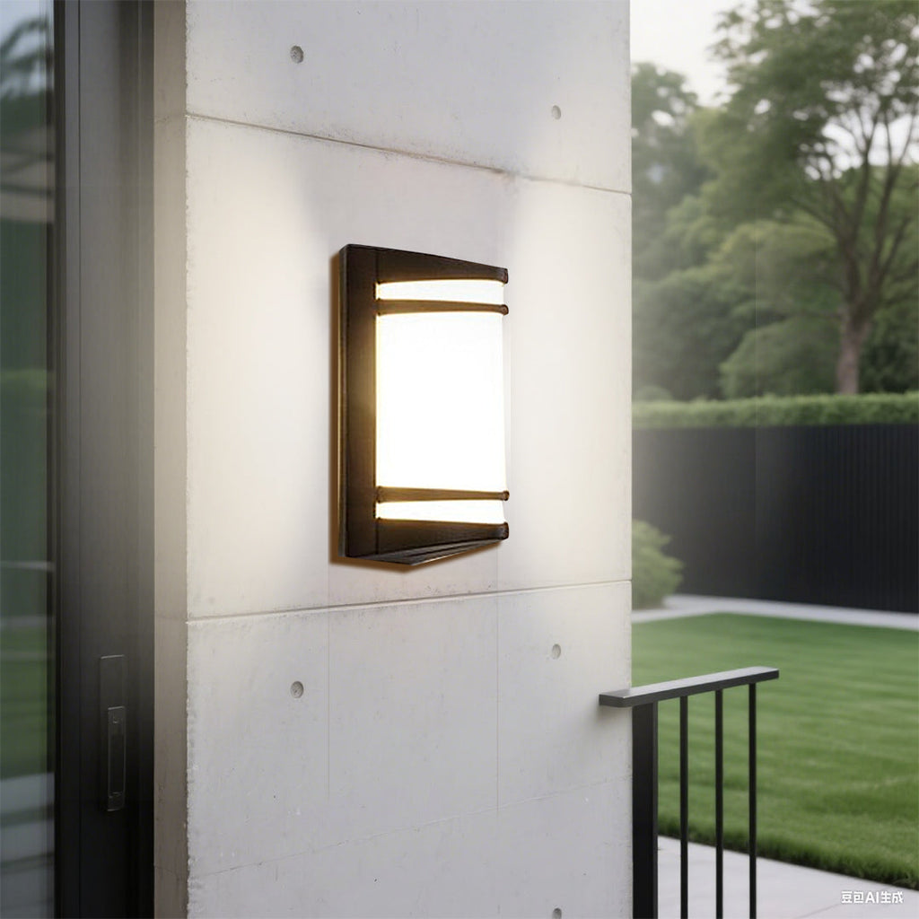 Laurce Nordic LED udendørs væglampe, sort aluminium, OSRAM-chip