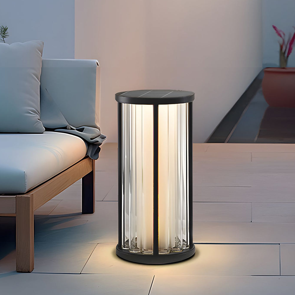 Lampadaire cylindrique avec abat-jour taillé en cristal, style vintage américain