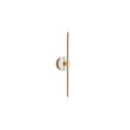 Clérachic wall sconce shown full length on white, its pale alabaster disc sitting at the bar's midpoint.