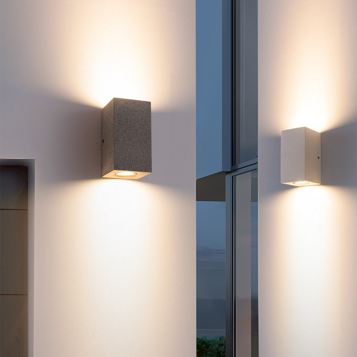 Steadfast Terrazzo Aluminium Udendørs Væglampe, Op-Ned LED Væglampe