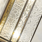 Luz de Parede Exterior em Cobre de Meio Século com Abajur de Vidro Ondulado como Água