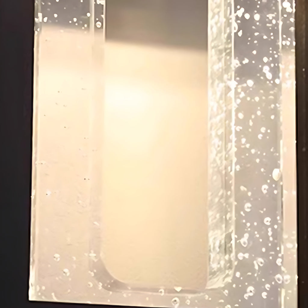 Crystal-Shade aluminium udendørs væglampe, varm hvid LED