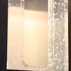 Crystal-Shade aluminium udendørs væglampe, varm hvid LED