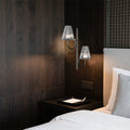Black Cone Chandelier With Ash-Gray Glass Shades And 3-Tone LED