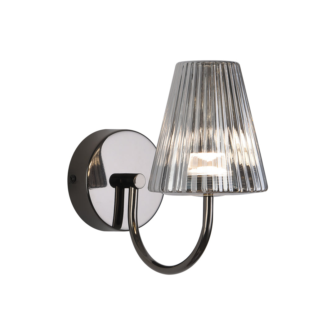 American Vintage LED-væglampe, kegleformet glasskærm, justerbart hvidt lys