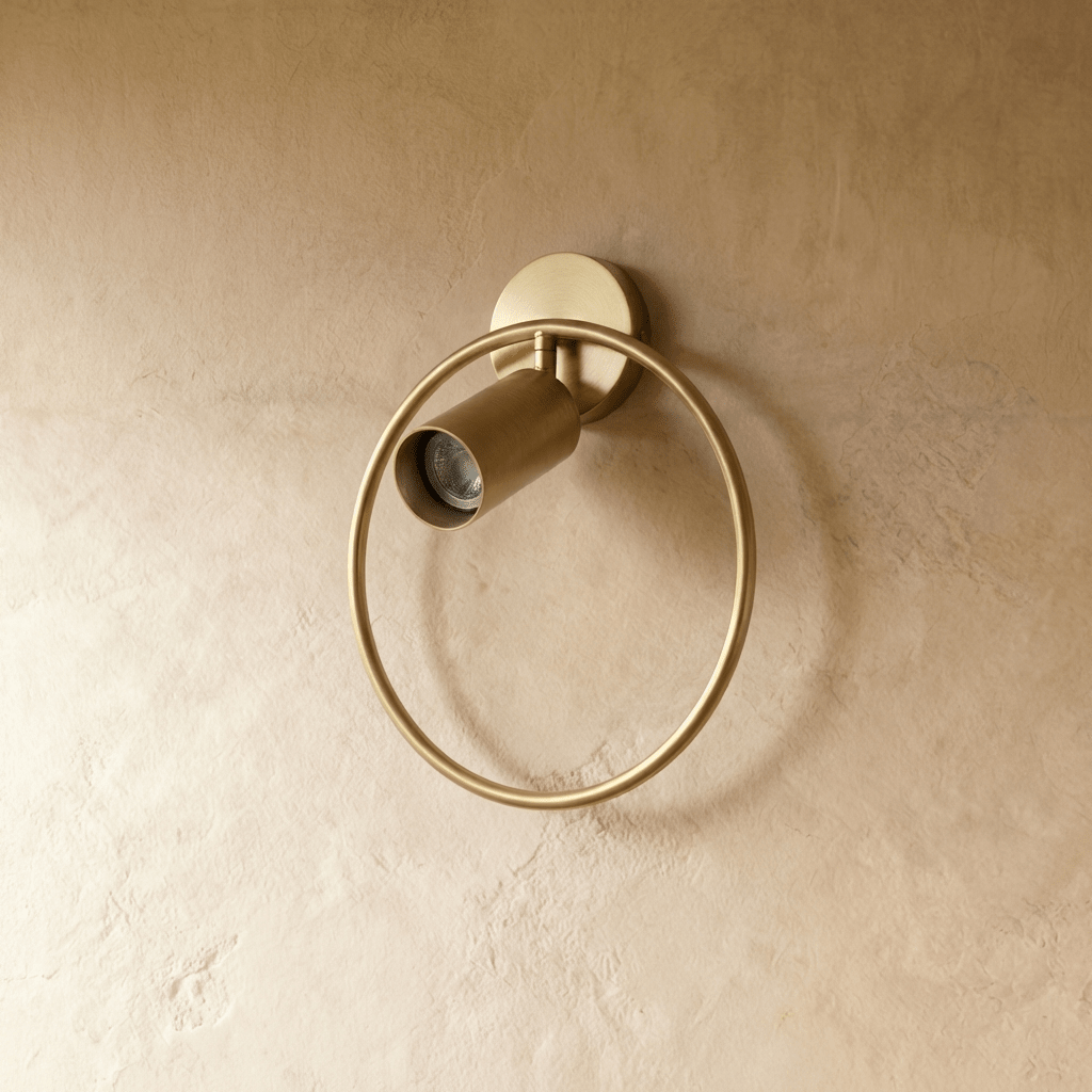 Clérachic two-tone ring wall light in black and gold