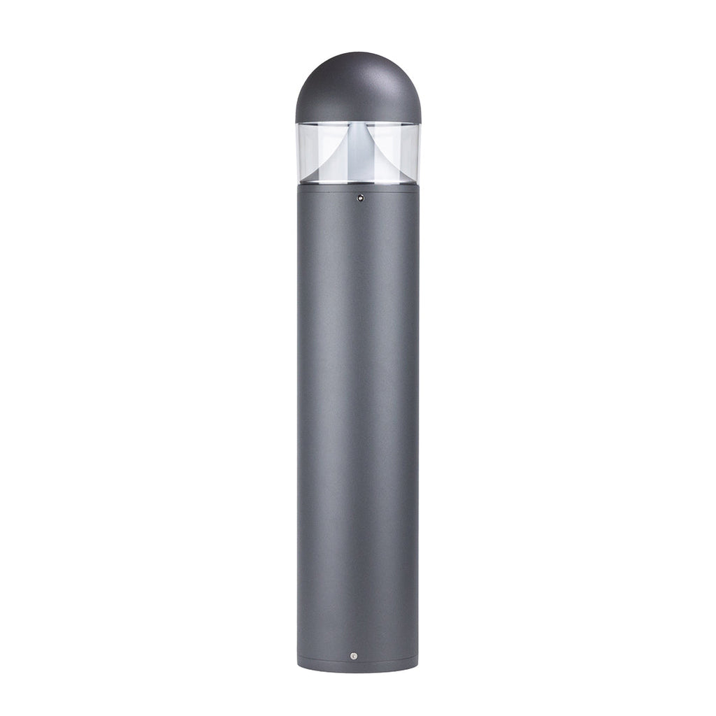 Nordic Outdoor Bollard Light, Round or Flat Top Aluminum Post Lamp