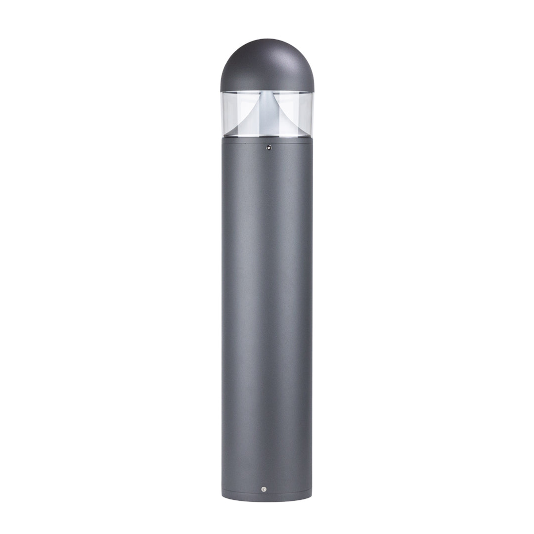 Nordic Outdoor Bollard Light, Round or Flat Top Aluminum Post Lamp