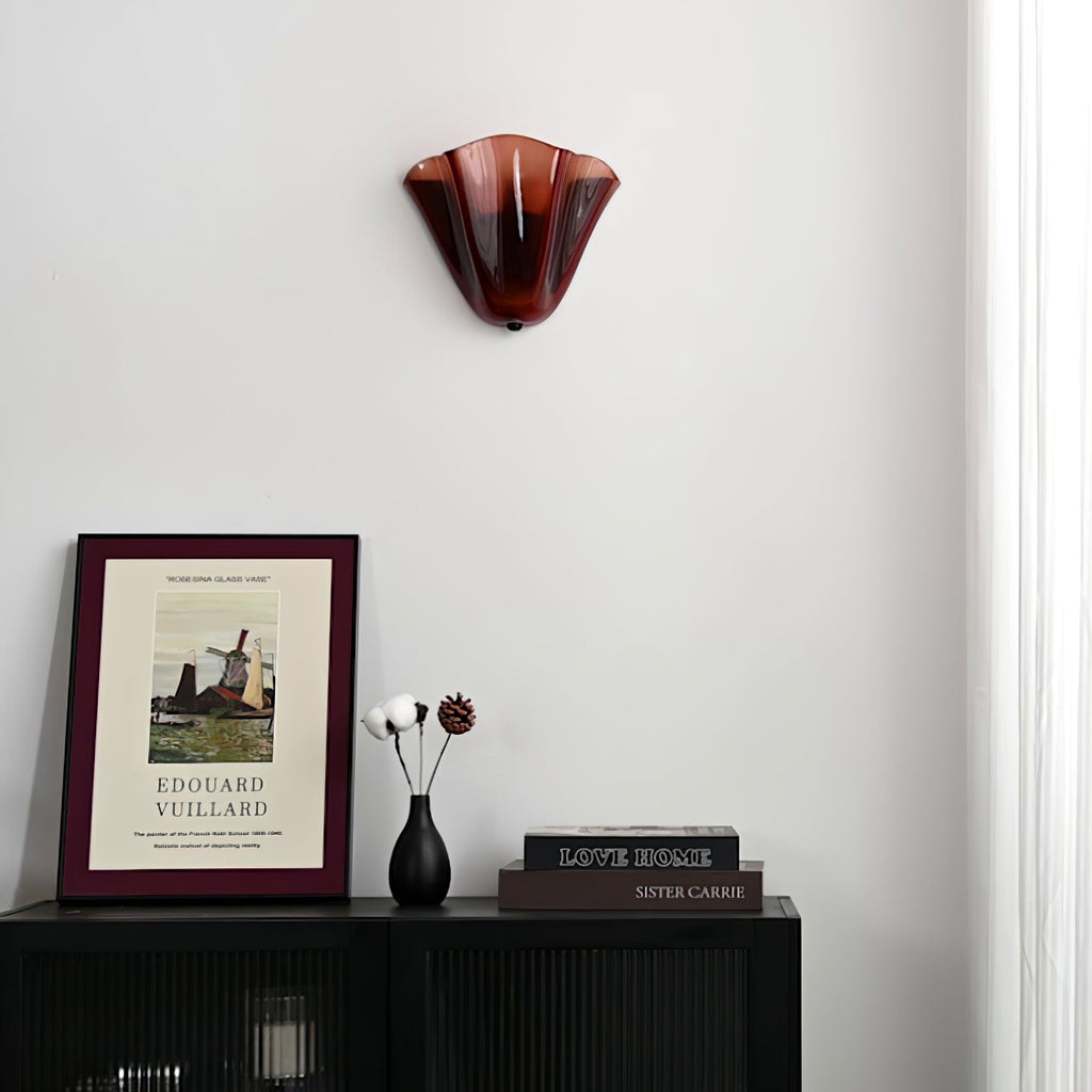 Wall Sconce Petalia, Translucent Glass, Petal Shape, G9 LED