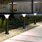 LED udendørs pullertlampe, mat sort støbt aluminium, IP65