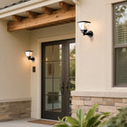 Norri Black Aluminum LED Outdoor Wall Sconce With Cone Shade