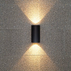 Mararet Up-Down LED Outdoor Wall Light, Black Aluminum, IP65 Rated