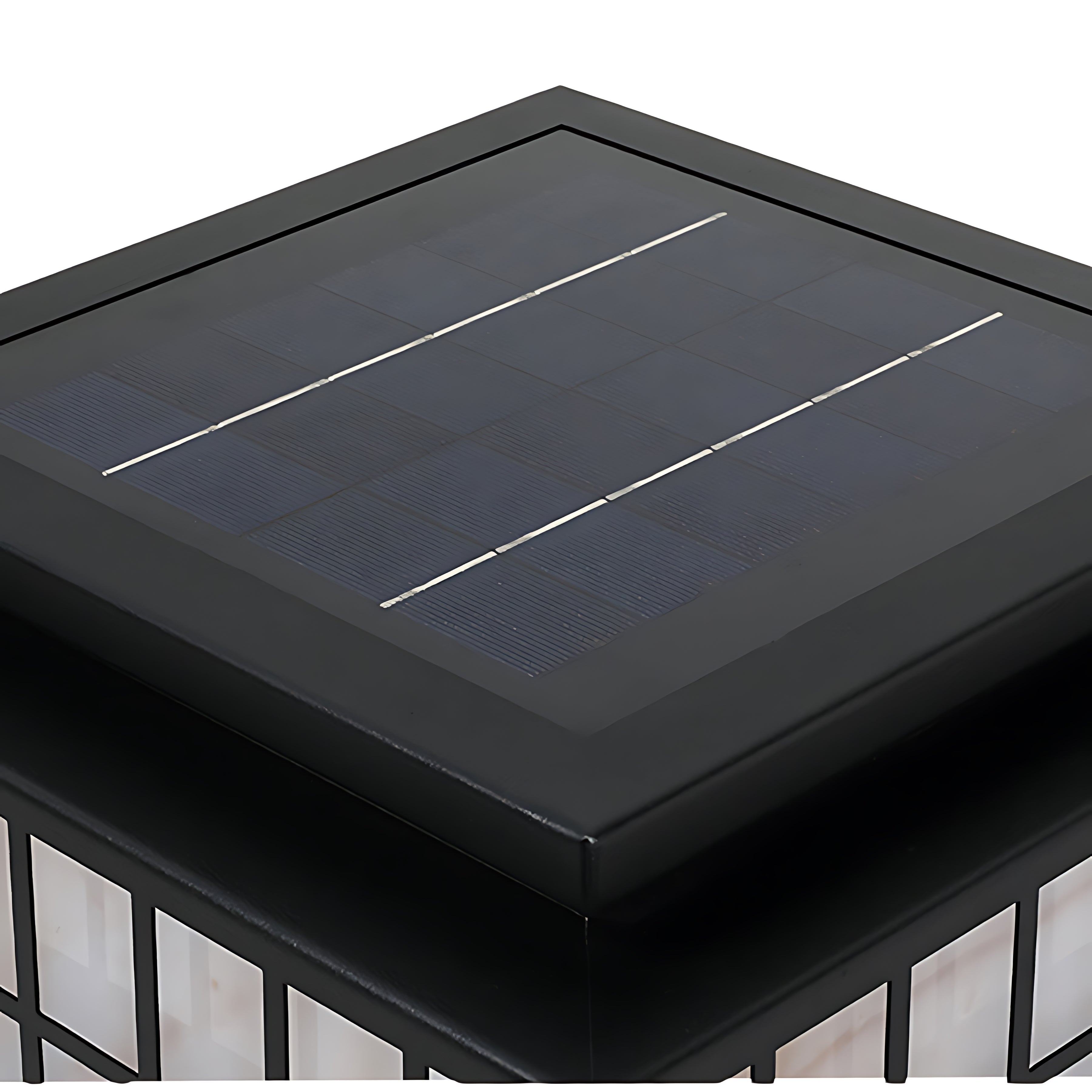 Luz de Pilar Solar em Aço Inoxidável, LED Regulável em 3 Níveis