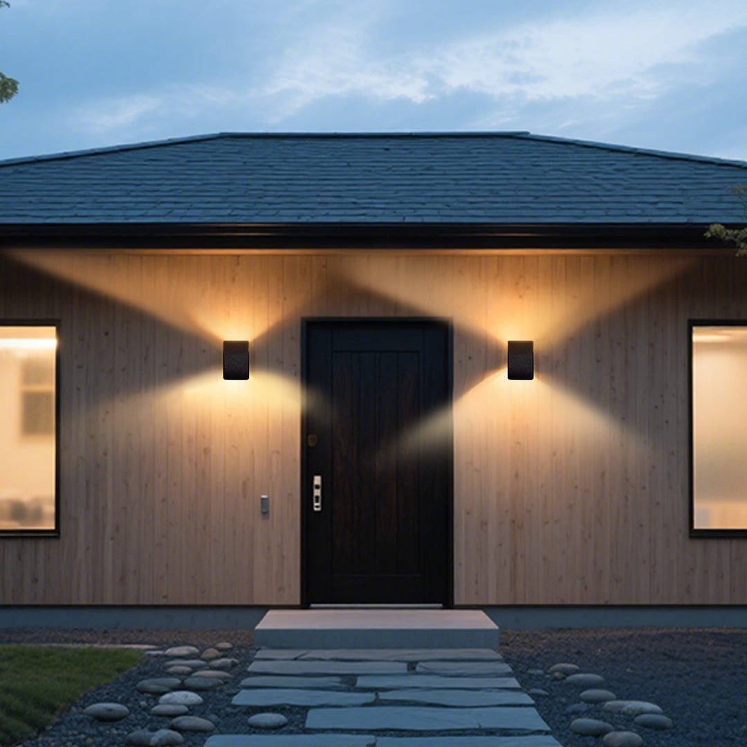 Luz de Parede Exterior LED Impermeável, Arandela Minimalista em Alumínio e Vidro