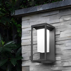 Applique murale extérieure carrée en aluminium avec LED intégrée, étanche IP65