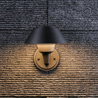 Nordic Cone Shade Aluminium Udendørs Væglampe i Flash Sort