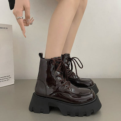 Bottes vintages à semelles épaisses