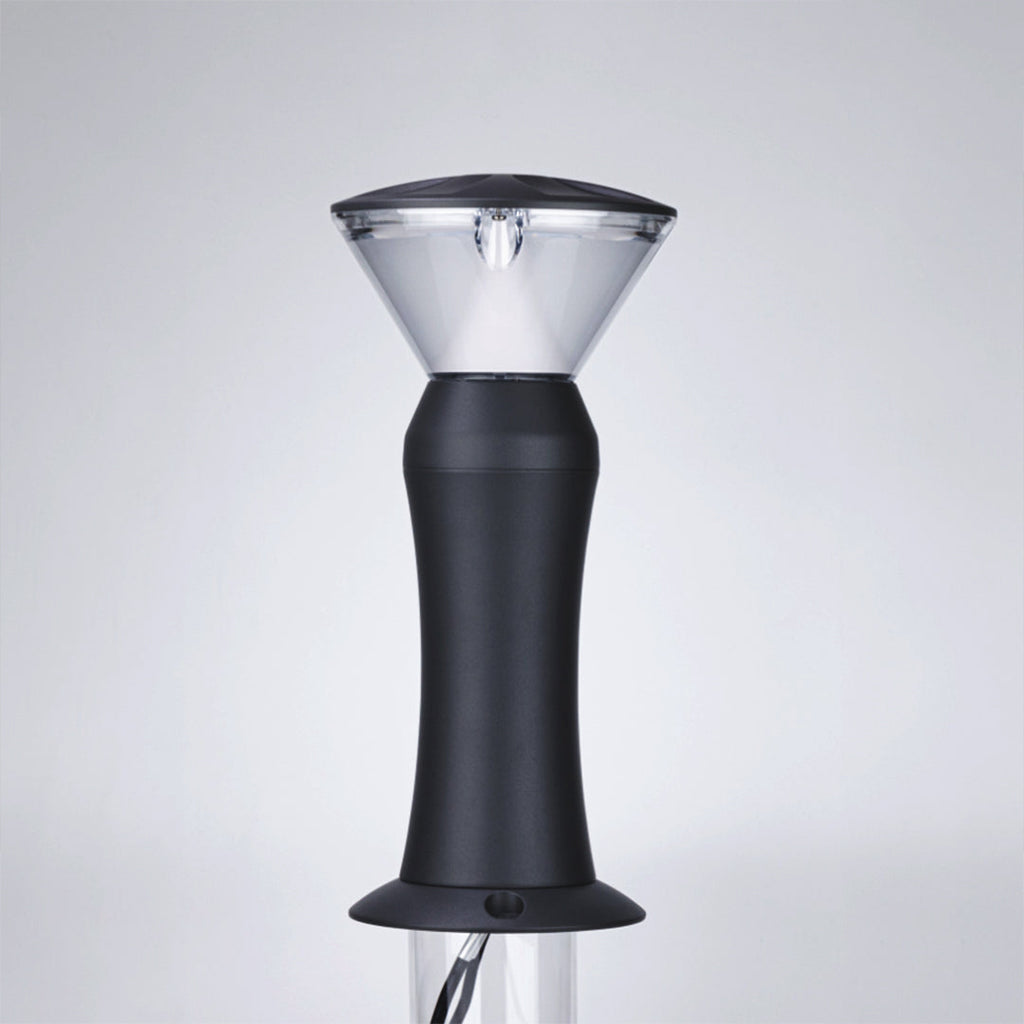LED udendørs pullertlampe, mat sort støbt aluminium, IP65