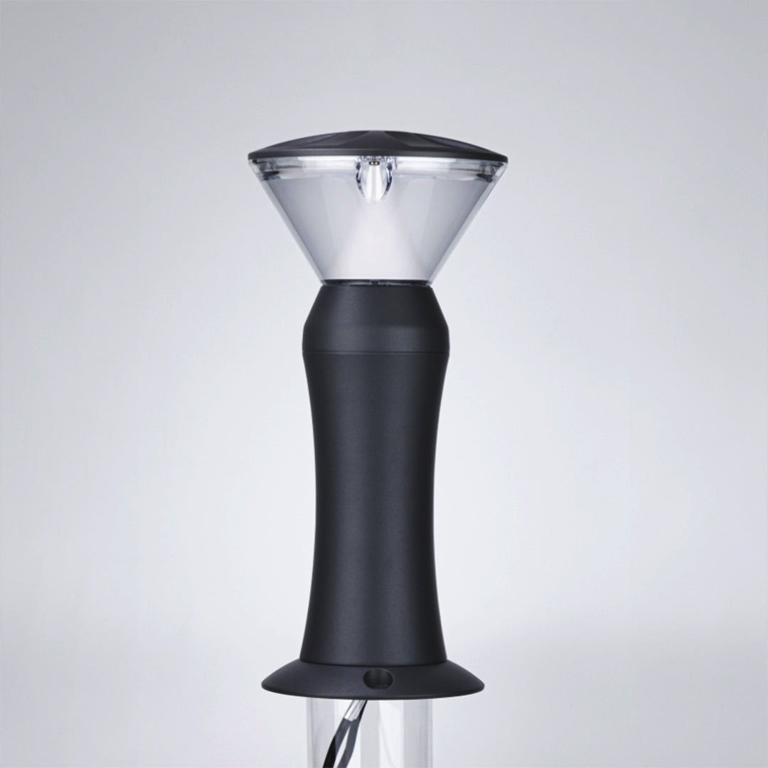 LED udendørs pullertlampe, mat sort støbt aluminium, IP65