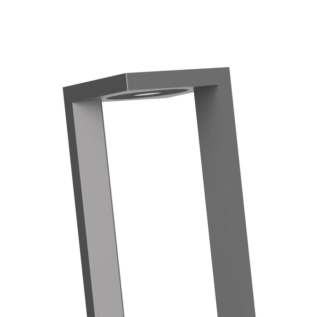 Luz de Baliza Exterior Minimalista, Alumínio Cinza Areia, 80cm de Altura