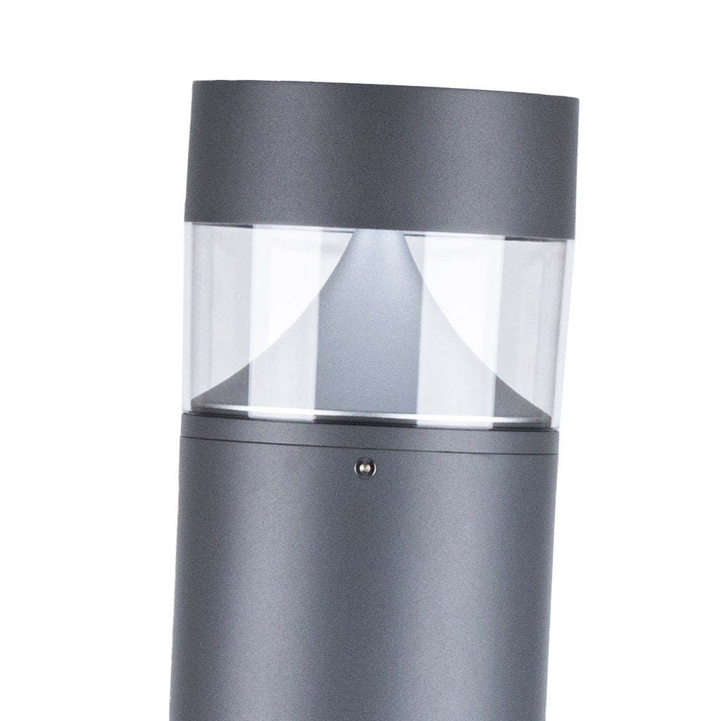 Nordic Outdoor Bollard Light, Round or Flat Top Aluminum Post Lamp