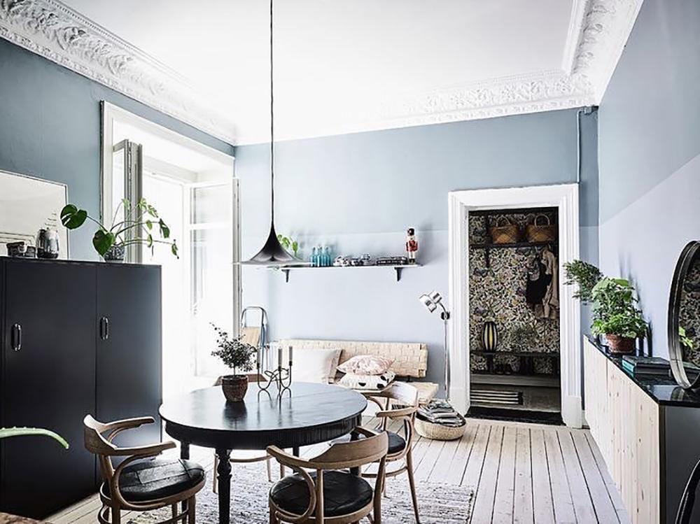 Semi pendel, bueformet spunset aluminiums-skærm, E26/E27, fast installation