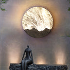 Aplique de Parede Exterior em Resina com Brilho LED Quente, Design Beauty Sunrise