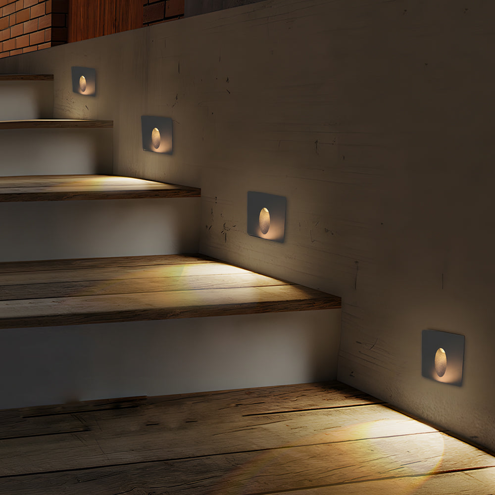 Luz de Escada Exterior LED Ritan, Luminária Moderna de Alumínio Embutida