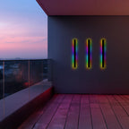 Applique murale extérieure LED minimaliste, métal et acrylique, 8 tailles