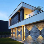 Lâmpada de Parede Exterior Ray em Metal e Vidro, Design LED Minimalista
