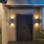 Lâmpada de Parede Exterior Ray em Metal e Vidro, Design LED Minimalista
