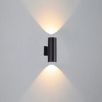 Lâmpada de Parede Exterior Ray em Metal e Vidro, Design LED Minimalista
