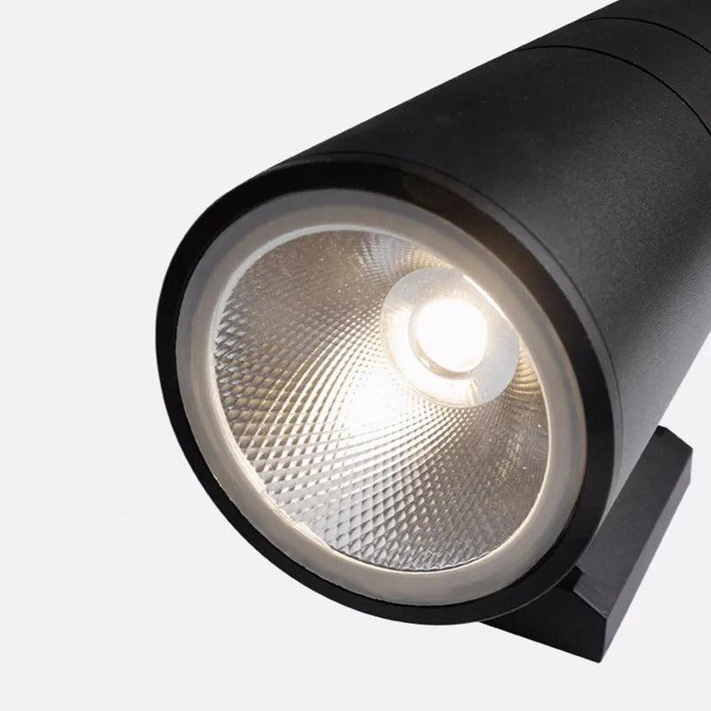 Lâmpada de Parede Exterior Ray em Metal e Vidro, Design LED Minimalista