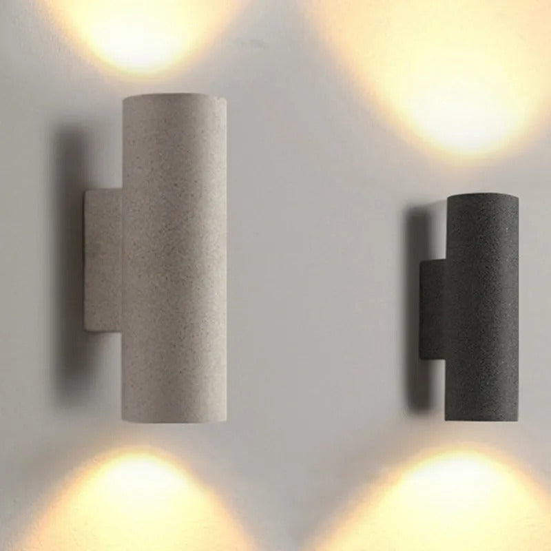 Cementcylinder udendørsvæglampe med integreret LED