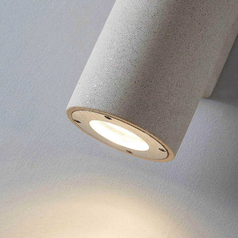Cementcylinder udendørsvæglampe med integreret LED