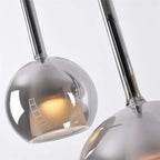 Glass Globe Pendant Light With G9 Base, Amber, Smoke Gray or Clear, 3 Sizes