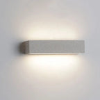 Applique murale extérieure en ciment avec lumière LED chaude, style Arisha