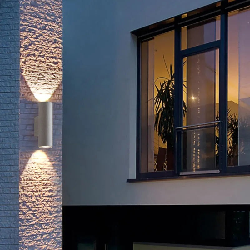 Cementcylinder udendørsvæglampe med integreret LED