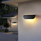 Ray metal væglampe, semi-buet LED udendørslys, IP65