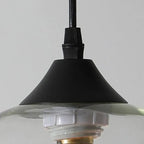 Lampu Gantung Globe Kaca, Rangka Logam Bulat, 5 Pilihan Warna Kaca