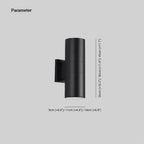Lâmpada de Parede Exterior Ray em Metal e Vidro, Design LED Minimalista