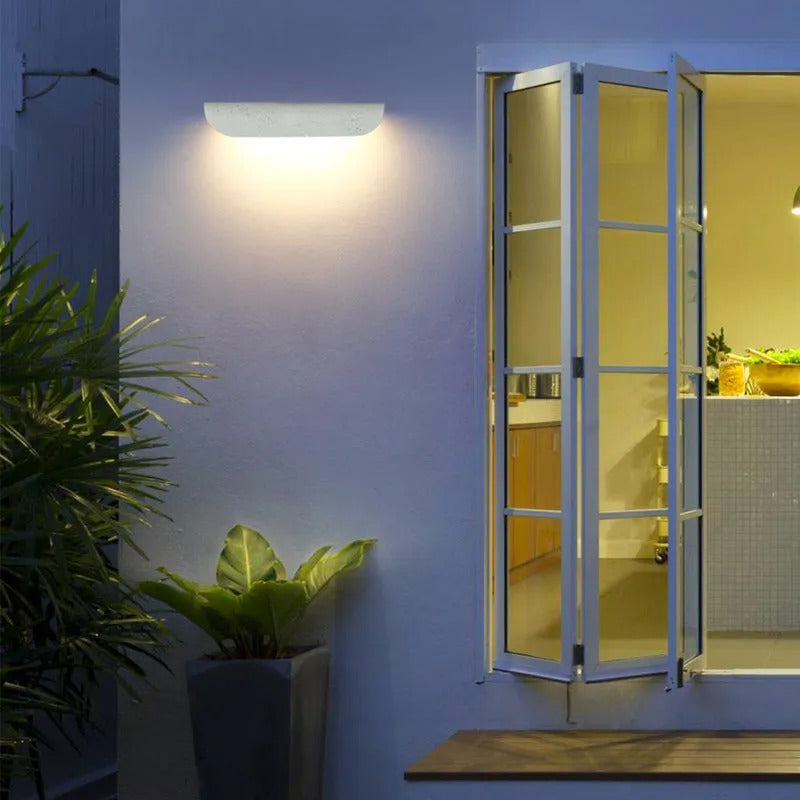 Ray metal væglampe, semi-buet LED udendørslys, IP65
